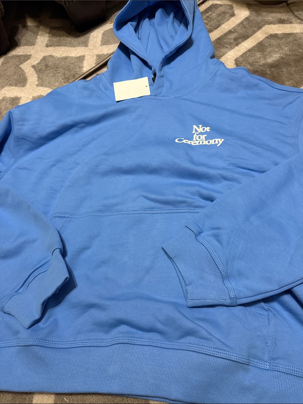 Men’s XXL blue graphic hoodie / NEW
